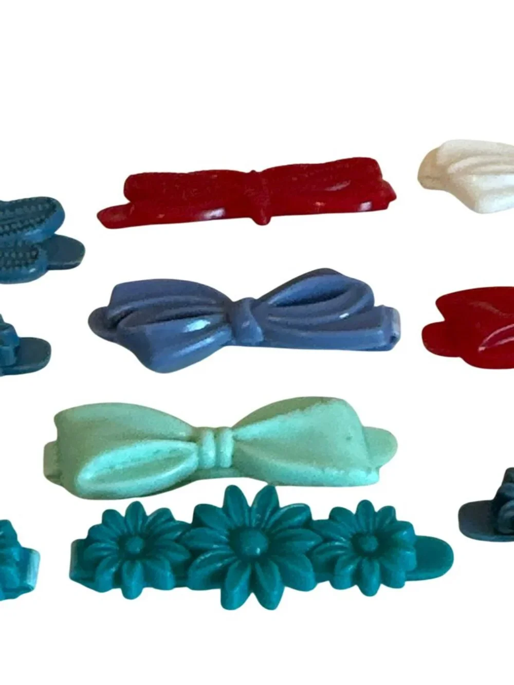 Vintage Goody Barrettes Hair Clip Lot Bows Flowers Butterflies Variety of Colors